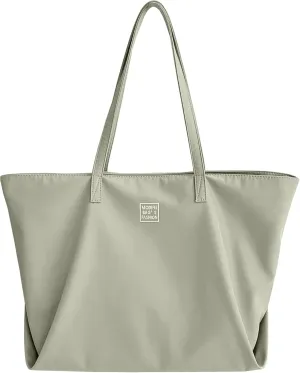 ALUWU Nylon Tote Bag for Women Waterproof Shoulder Handbag with Zipper