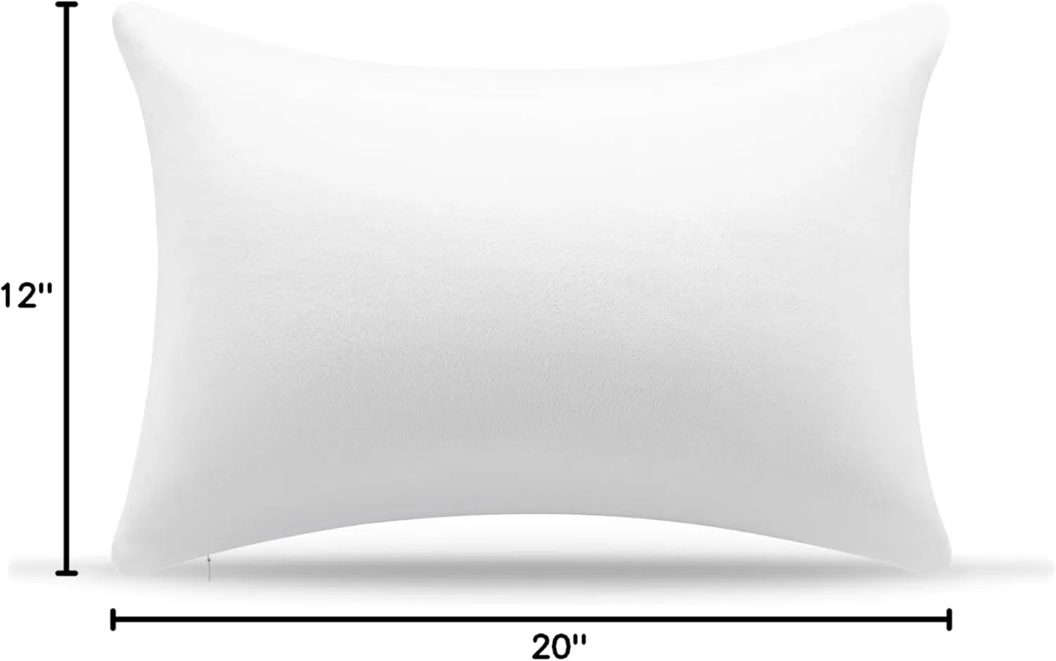 AM AEROMAX 12 × 20 Throw Pillow Memory Foam Pillow Insert - Rectangular Lumbar Support Pillow for Decorative Cushion Bed Couch Sofa - Non-Deforming Over Time