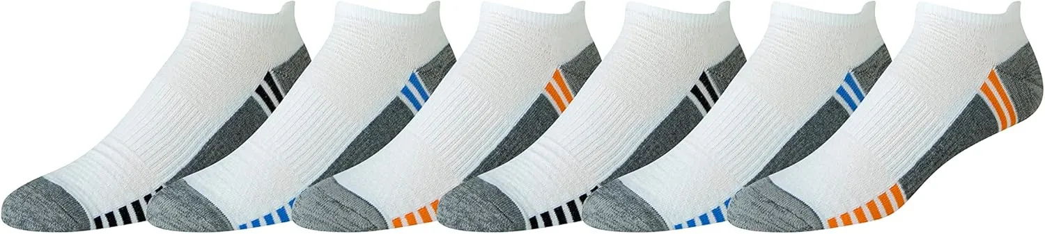 Amazon Essentials Men's Low Cut Tab Socks - Performance Zone, Comfortable Cushion Athletic, 6 Pairs