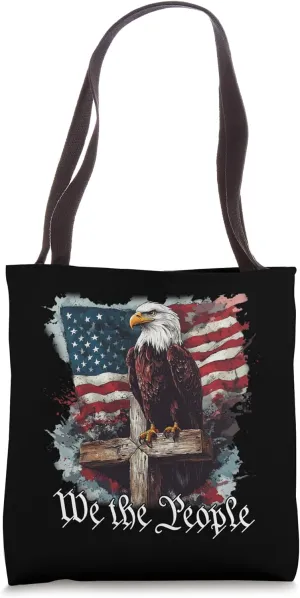 American Flag Patriotic Founding Fathers We The People USA Tote Bag