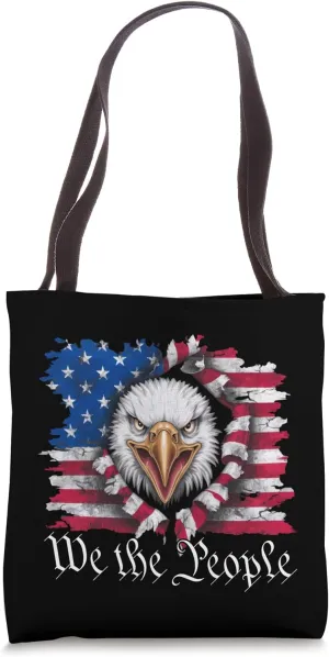 American Flag Patriotic Founding Fathers We The People USA Tote Bag