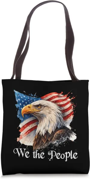 American Flag Patriotic Founding Fathers We The People USA Tote Bag