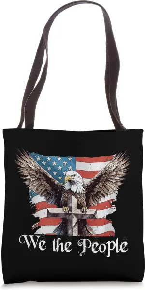 American Flag Patriotic Founding Fathers We The People USA Tote Bag