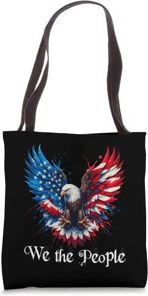 American Flag Patriotic Founding Fathers We The People USA Tote Bag