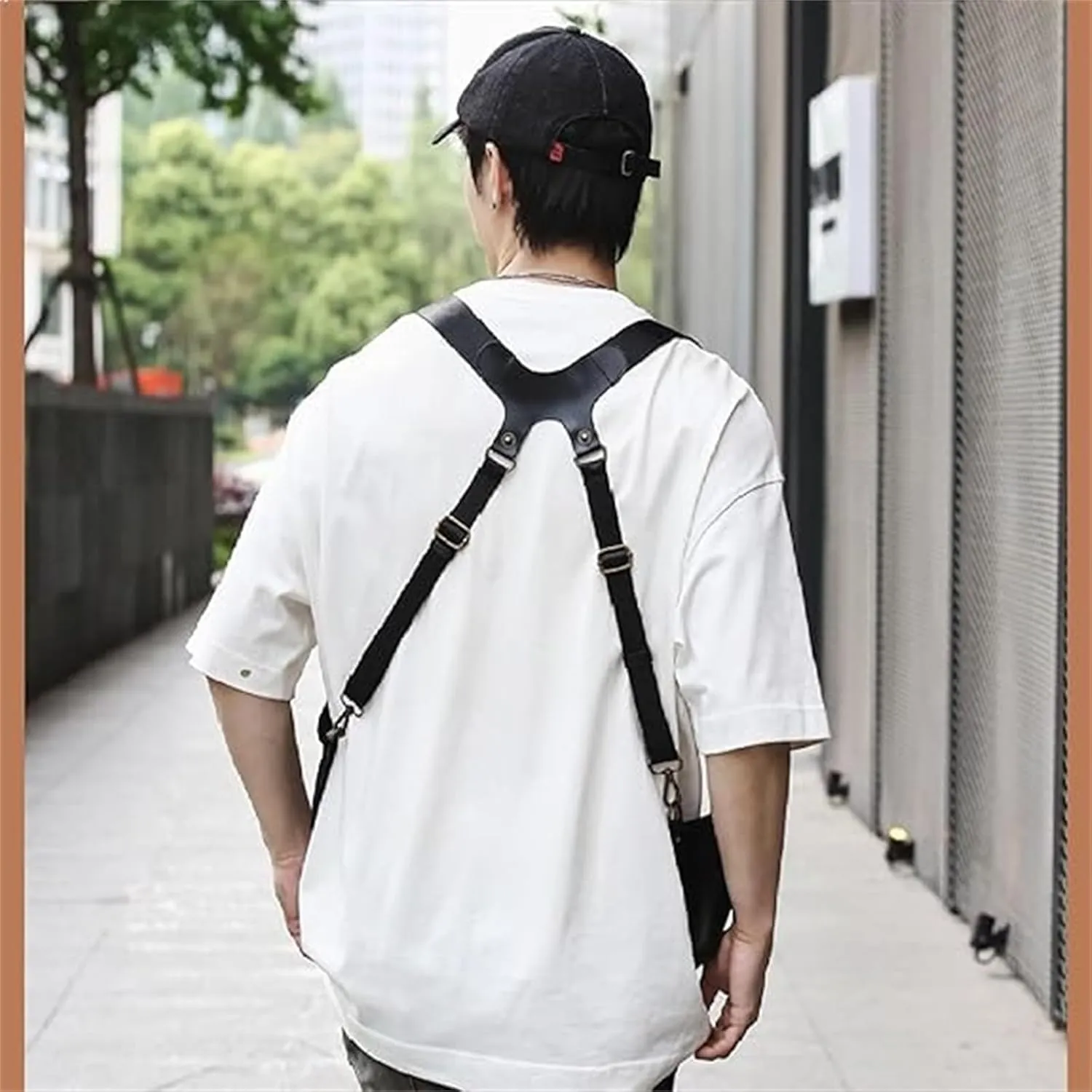 Anti-Theft Bag with Shoulder Harness, Anti-Theft Harness, Anti Theft Harness for Men Leather, Anti-Theft Harness Wallet, Men Anti Underarm Shoulder Bag Anti Theft Bag (Dark Brown)