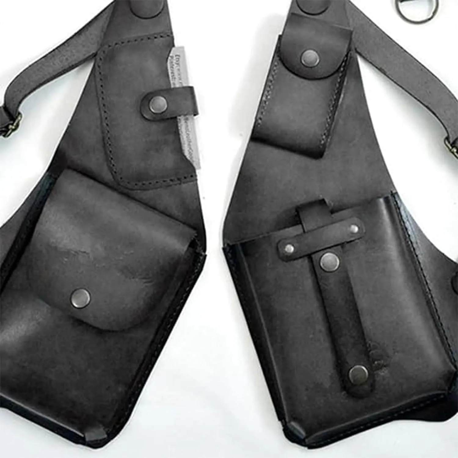 Anti-Theft Bag with Shoulder Harness for Men Leather ，Anti Theft Travel Bag Crossbody Adjustable Underarm Holster