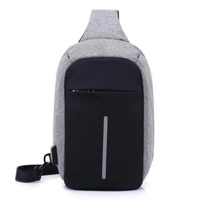 Anti Theft Crossbody Backpack USB Rechargeable