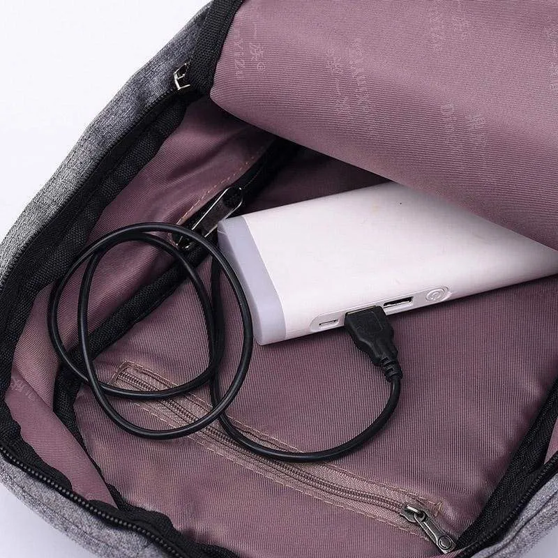 Anti Theft Crossbody Backpack USB Rechargeable