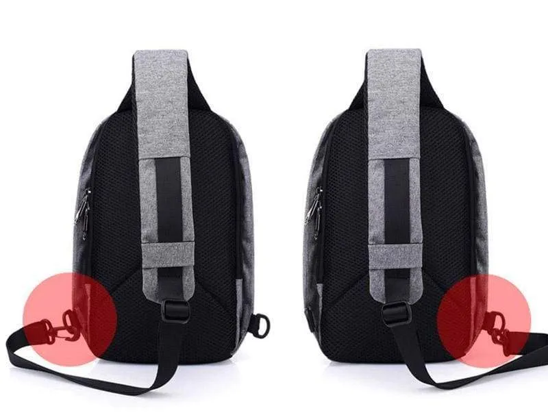 Anti Theft Crossbody Backpack USB Rechargeable