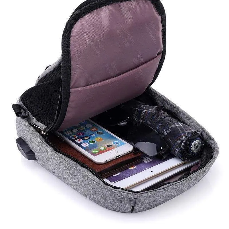 Anti Theft Crossbody Backpack USB Rechargeable