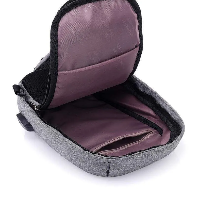 Anti Theft Crossbody Backpack USB Rechargeable