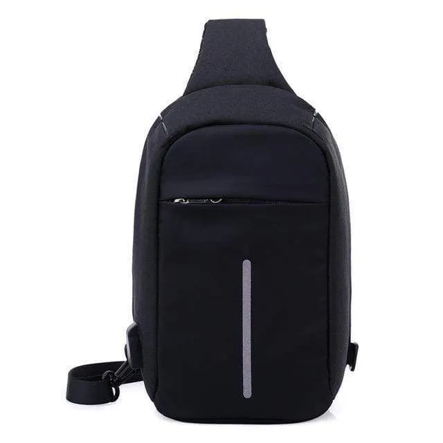 Anti Theft Crossbody Backpack USB Rechargeable