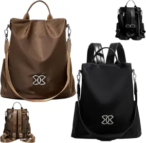 Anti-Theft Large Capacity Backpack, Anti Theft Backpack Shoulder Bag for Women Multi Purpose, Crossbody Oxford Cloth Bag