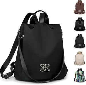 Anti-Theft Large Capacity Backpack - Large Capacity Secure Anti Theft Backpack, Leisure Shoulder Bag for Women (Black)