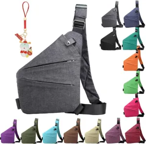 Anti Theft Travel Bag Crossbody, Adjustable Strap Travel Purses Personal Small Item Travel Bag for Women and Men