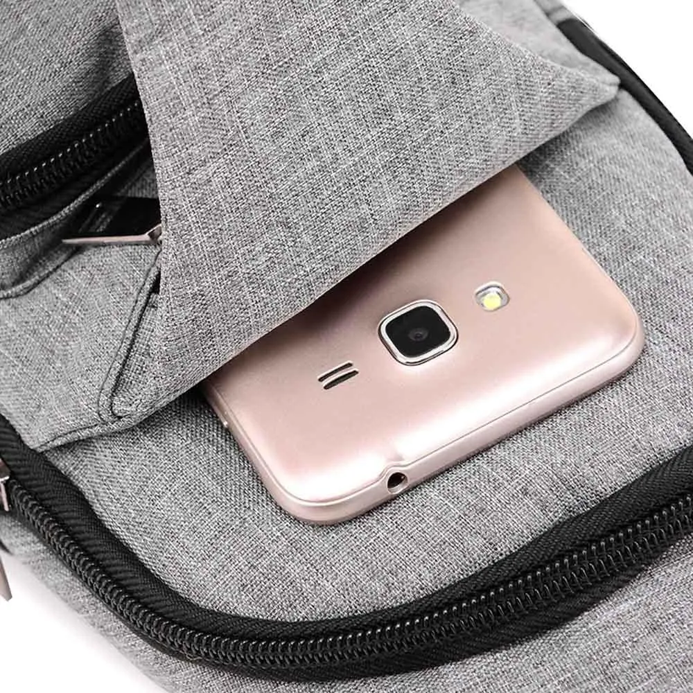 Anti Theft with USB Charging Shoulders Crossbody Bag