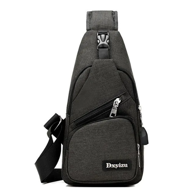 Anti Theft with USB Charging Shoulders Crossbody Bag