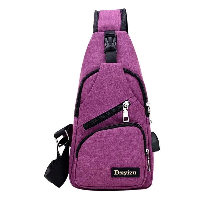 Anti Theft with USB Charging Shoulders Crossbody Bag