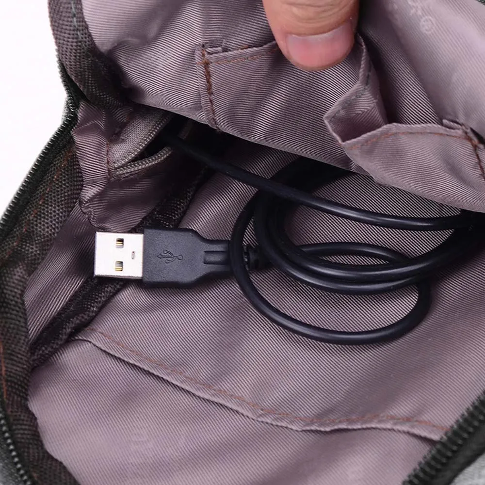 Anti Theft with USB Charging Shoulders Crossbody Bag
