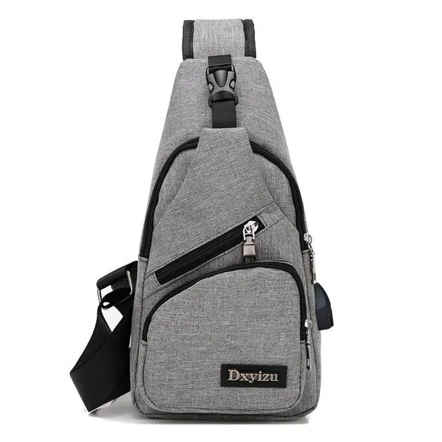Anti Theft with USB Charging Shoulders Crossbody Bag