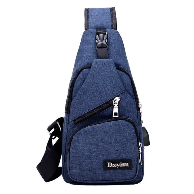 Anti Theft with USB Charging Shoulders Crossbody Bag