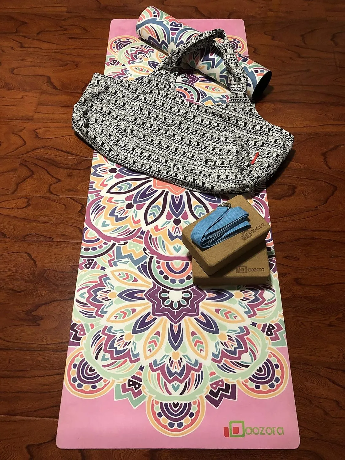 Aozora Yoga Mat Bag Large Yoga Mat Tote Sling Carrier with Pockets Fits Mats with Multi-Functional Storage Pockets Light and Durable