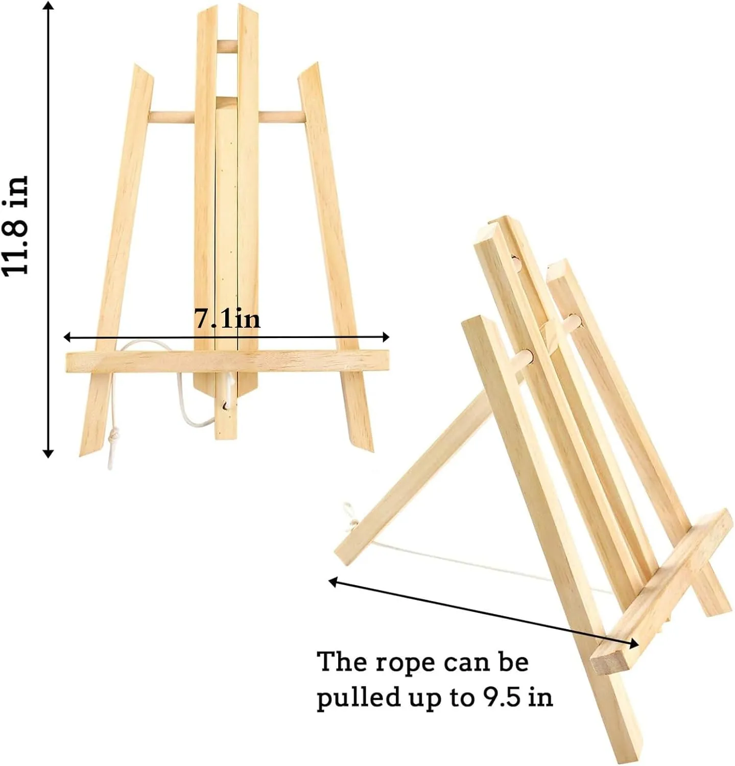 AROIC Wood Easels, Easel Stand for Painting Canvases, Art, and Crafts. (11.8 inch, 20 Pack), Tripod, Painting Party Easel, Kids Student Table School Desktop, Portable Canvas Photo Picture Sign Holder.