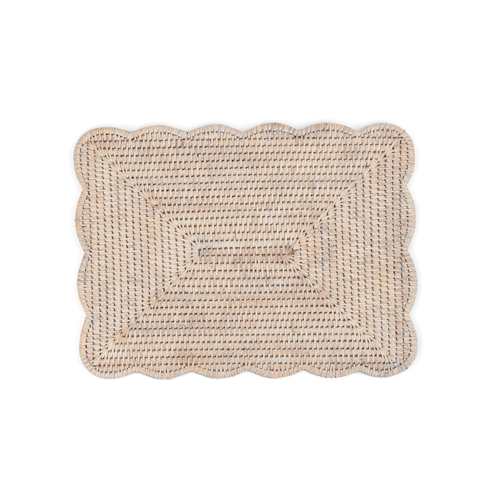 Ashcroft Rectangular Scalloped Placemats, Set of 6