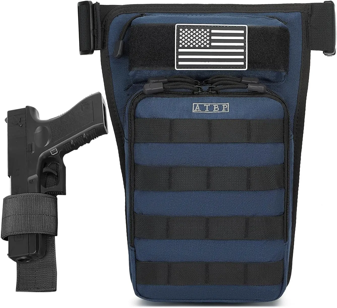 ATBP Tactical Drop Leg Bag For Men Motorcycle Thigh Pouch Bag Fanny Pack Waist Bag With Universal Holster
