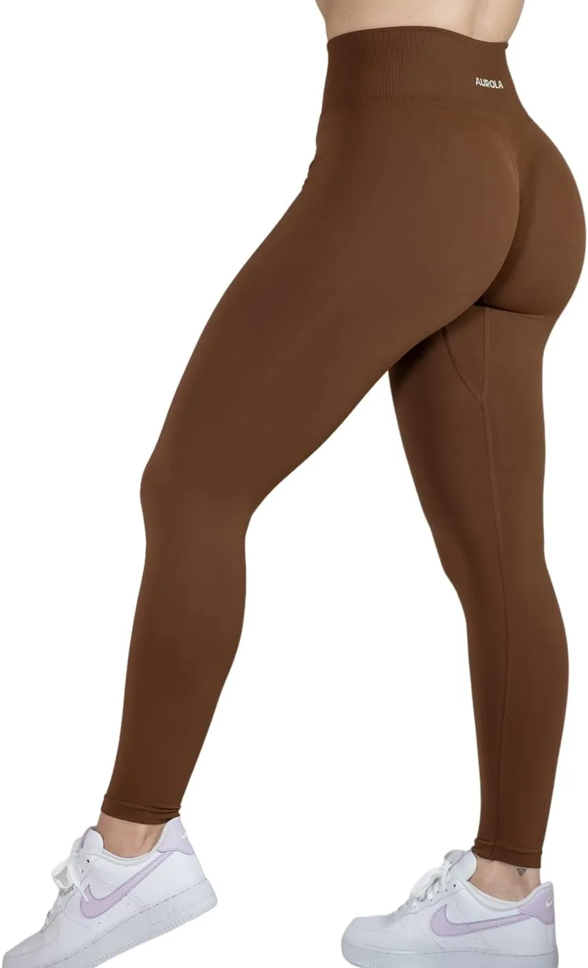 AUROLA Dream Collection Workout Leggings for Women High Waist Seamless Scrunch Athletic Running Gym Fitness Active Pants
