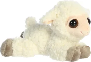 Aurora® Enchanting Dreamy Eyes™ Lea Lamb Stuffed Animal - Captivating Gaze - Aesthetic Appeal - White 10 Inches