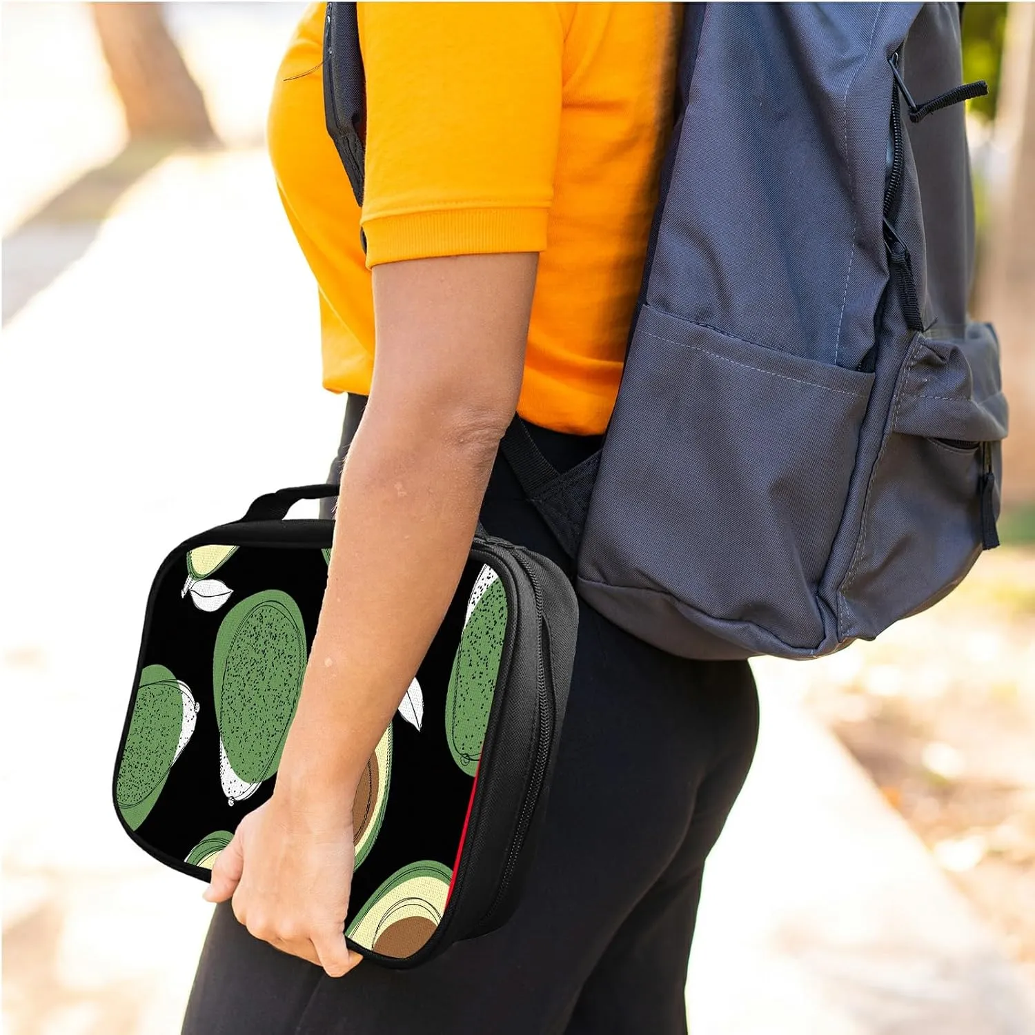 Avocado Bible Bag Large Bible Case Cover for Women Men, Multi-Functional Church Bag Bible Protector with Handle Zippered Pocket Christian Gift Bible Study Supplies