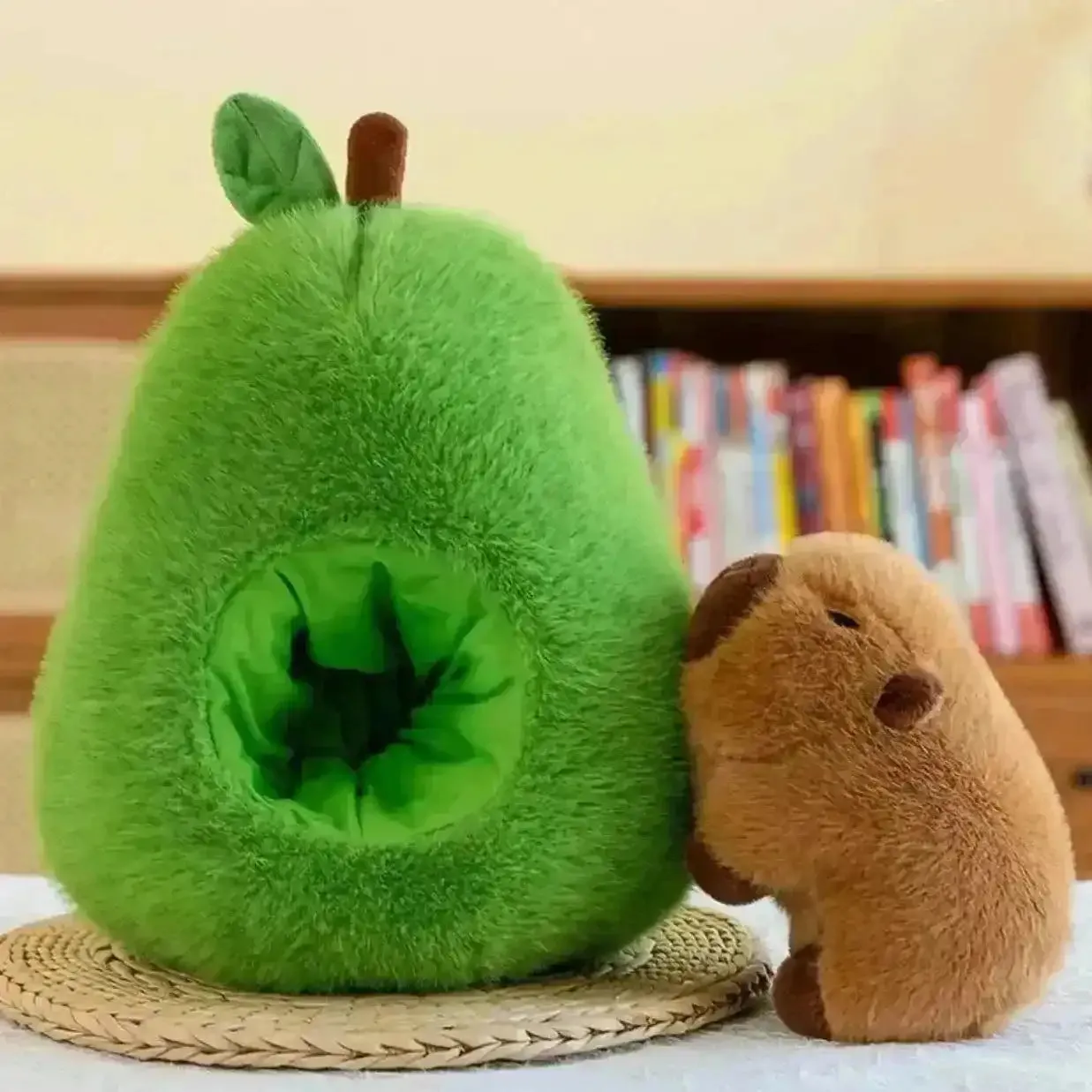Avocado Capybara Plush Toy