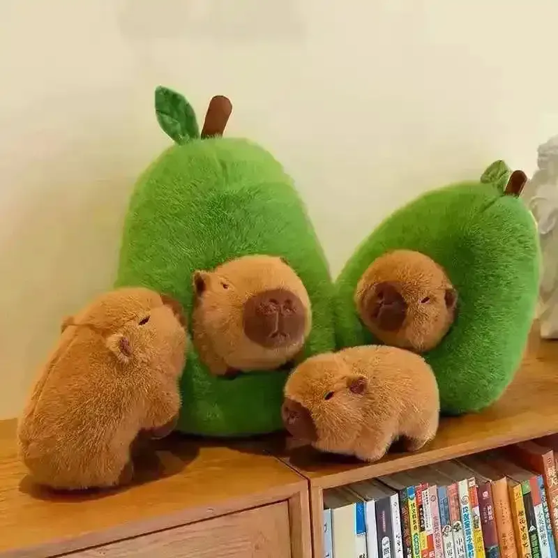 Avocado Capybara Plush Toy