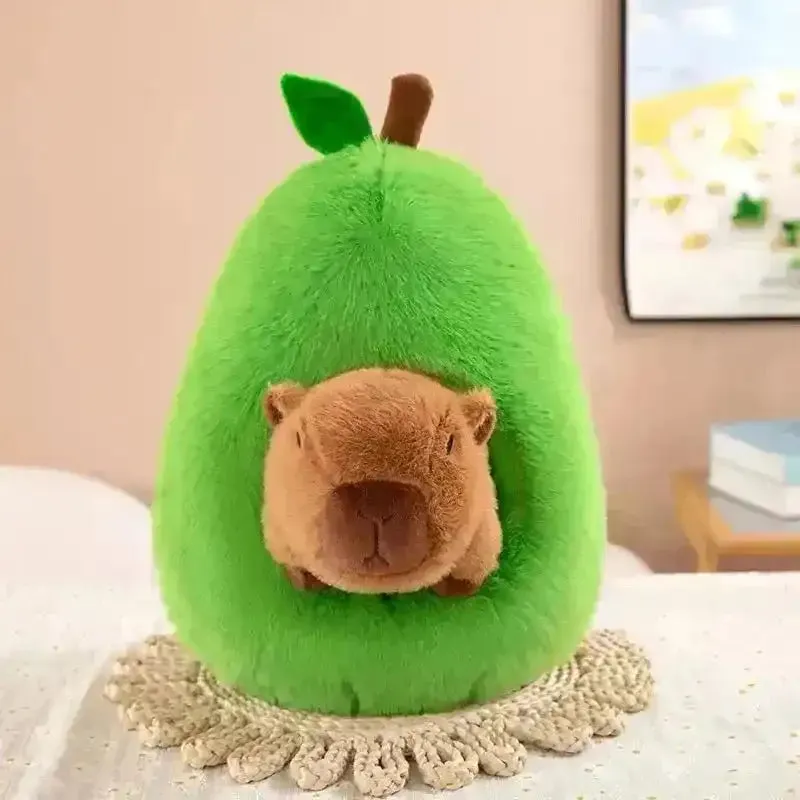 Avocado Capybara Plush Toy