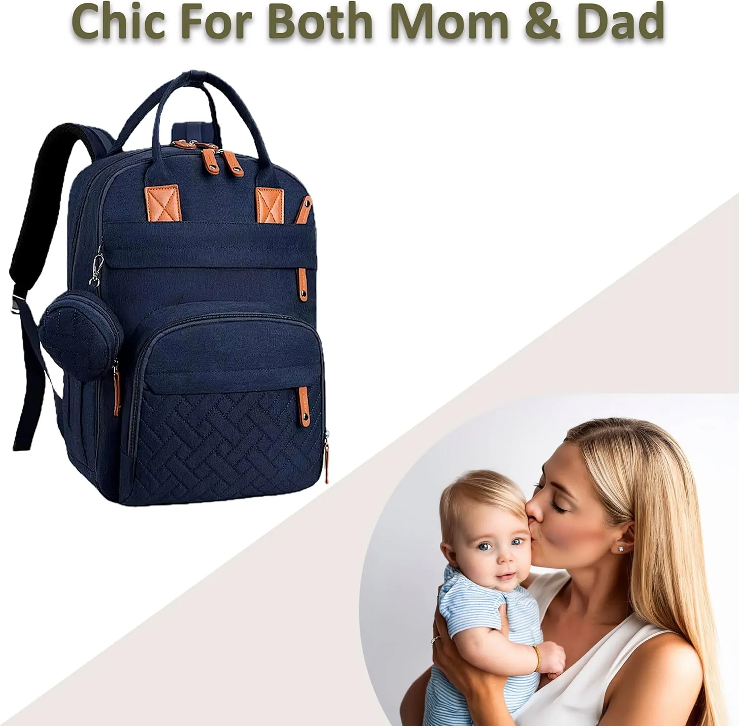 Baby Diaper Backpack (Navy Blue)