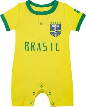 Baby Soccer Bodysuit - Short Sleeve Romper Outfit for Newborn & Toddler 0-24 Months