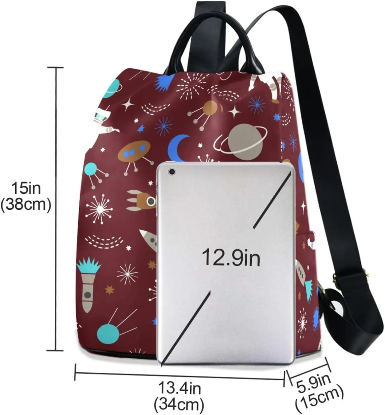 Backpack Purse for Women Anti Theft Fashion Daypack Polyester Travel Bag Crossbody Shoulder Bag Sunflower 13.4 X 5.9 X 15in Pattern 13