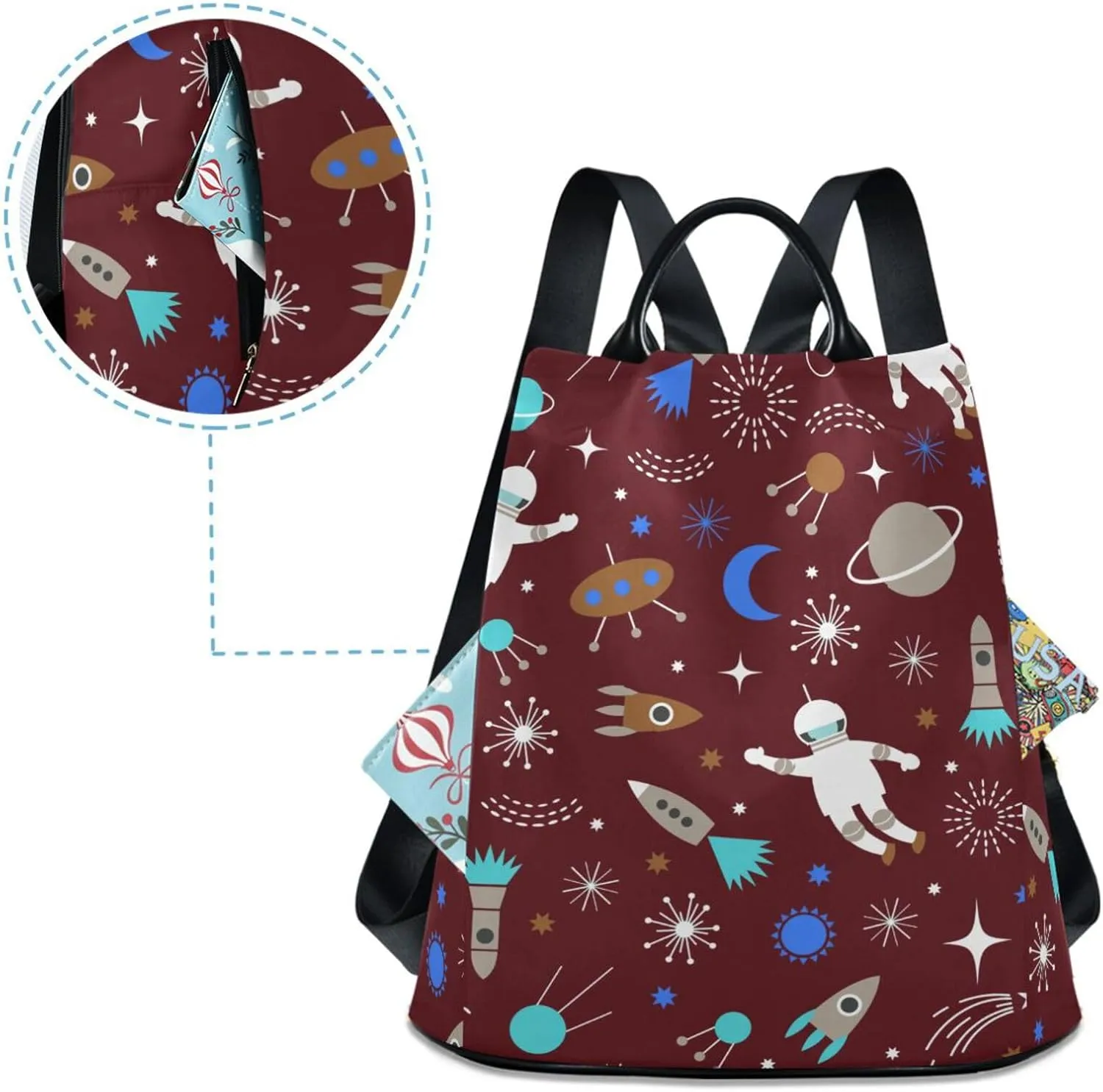 Backpack Purse for Women Anti Theft Fashion Daypack Polyester Travel Bag Crossbody Shoulder Bag Sunflower 13.4 X 5.9 X 15in Pattern 13
