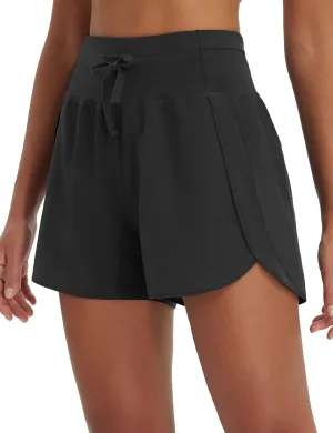 baleaf Women's 3" Athletic Shorts High Waist Running Workout Shorts with Zipper Pockets Gym Sports Quick Dry UPF 50 