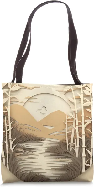 Bamboo Zenith A Glimpse of Japan in Japanese Tote Bag