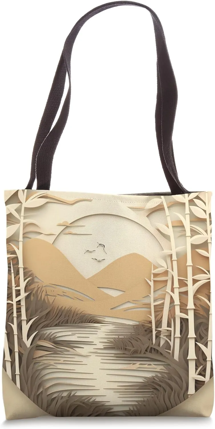 Bamboo Zenith A Glimpse of Japan in Japanese Tote Bag