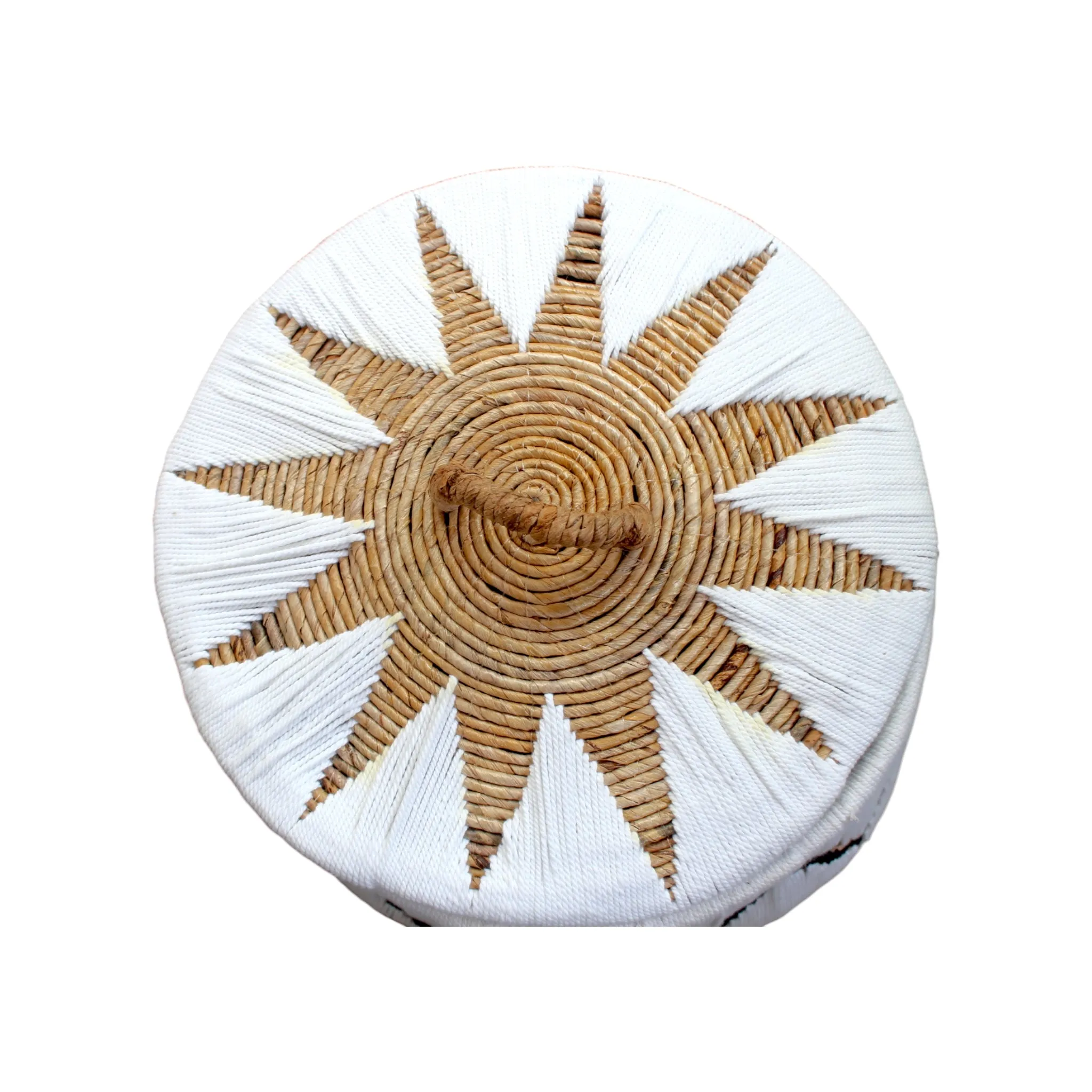 Banana Leaf Round Basket with Lid