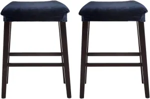 Bar Stool Cover Rectangle Set of 2 Velvet Stretch Counter Height Bar stools Slipcovers Saddle Stool Slipcover Bench Seat Protector Backless Bar Stools Covers for Kitchen Counter Black