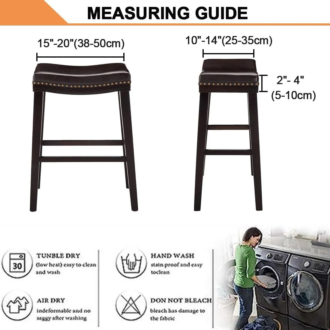 Bar Stool Cover Rectangle Set of 2 Velvet Stretch Counter Height Bar stools Slipcovers Saddle Stool Slipcover Bench Seat Protector Backless Bar Stools Covers for Kitchen Counter Black