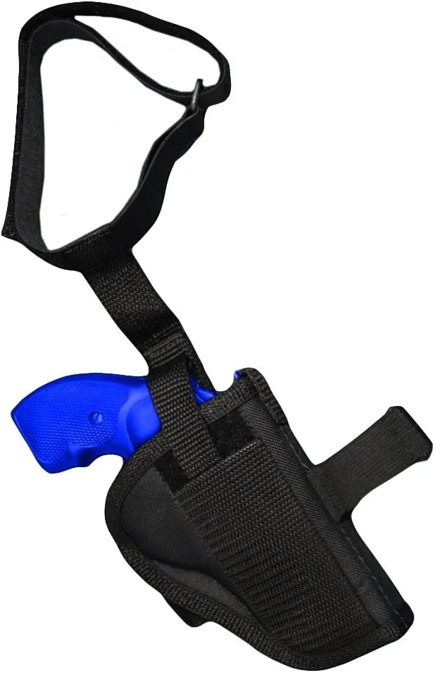 Barsony New Black Nylon Ankle Holster for 2" Snub-Nose 22 32 38 357 Revolvers