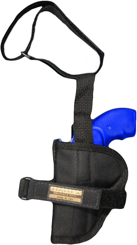 Barsony New Black Nylon Ankle Holster for 2" Snub-Nose 22 32 38 357 Revolvers