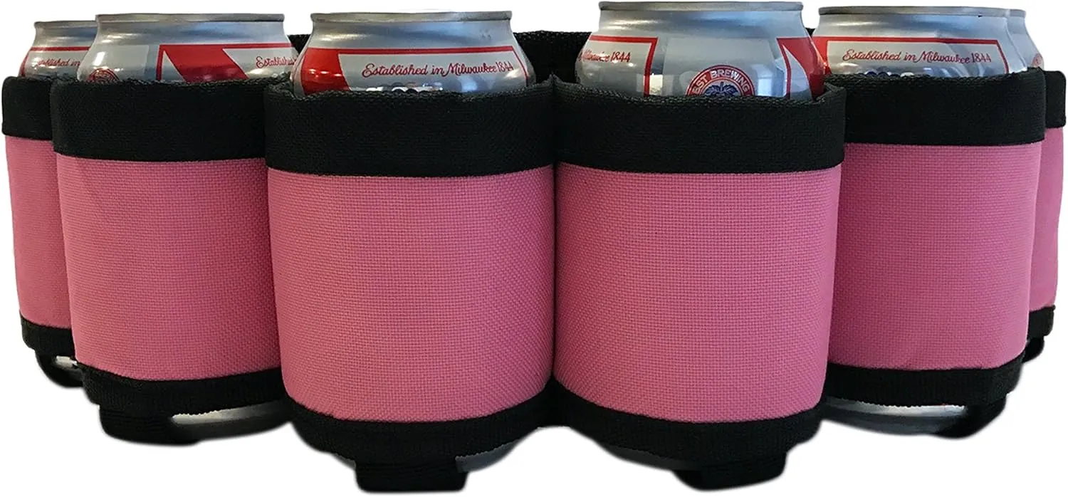 Beer Belt – Insulated 6-Pack Drink Holster with Adjustable Waist Strap, Buckle & Hidden Pocket – Holds 6 Cans or Bottles – Great for Parties, Tailgates, Game Nights & Outdoor Fun – Multiple Colors