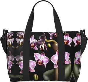 Bell Orchid Pattern Travel Bags, Weekender Carry On For Women, Sports Gym Bag, Workout Duffel Bag,Overnight