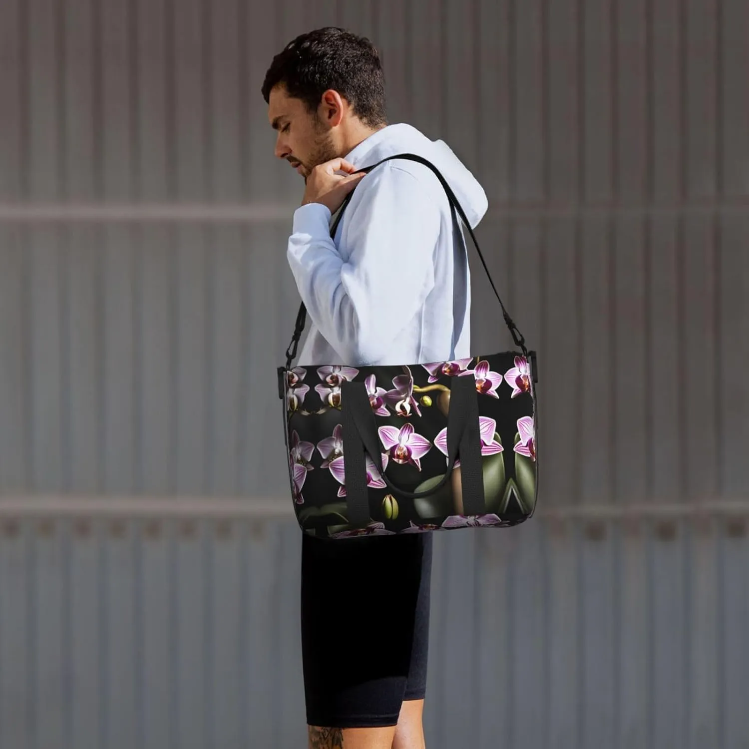 Bell Orchid Pattern Travel Bags, Weekender Carry On For Women, Sports Gym Bag, Workout Duffel Bag,Overnight